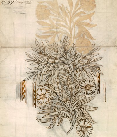 Floral textile design for Morris and Co. by English School