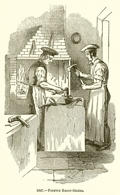 Forging Razor-Blades by English School