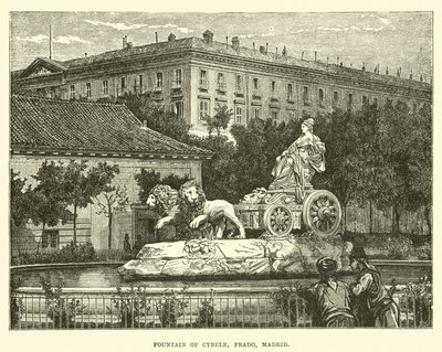 Fountain of Cybele, Prado, Madrid by English School