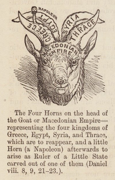 Four Horns on the Head of the Goat by English School
