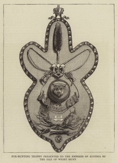 Fox-Hunting Trophy Presented to the Empress of Austria by the Isle of Wight Hunt by English School