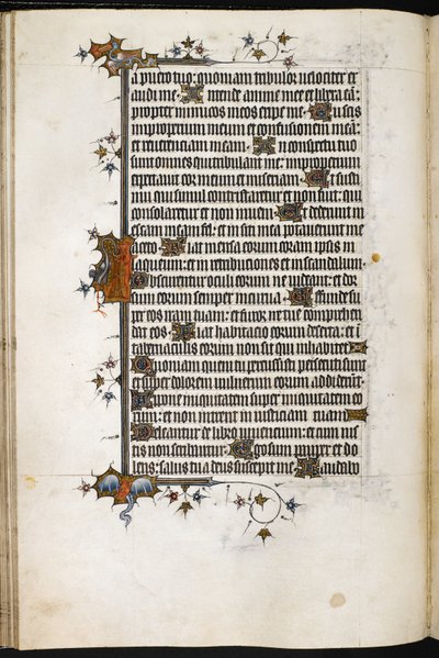 Fox and Stork in the Border Detail of MS Egerton 3277, f.47v, from the 