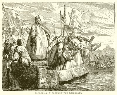 Frederick I Crossing the Bosphorus by English School