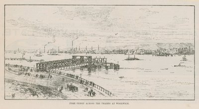 Free Ferry Across the Thames at Woolwich by English School