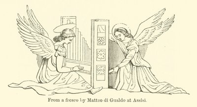 From a Fresco by Matteo di Gualdo at Assisi by English School