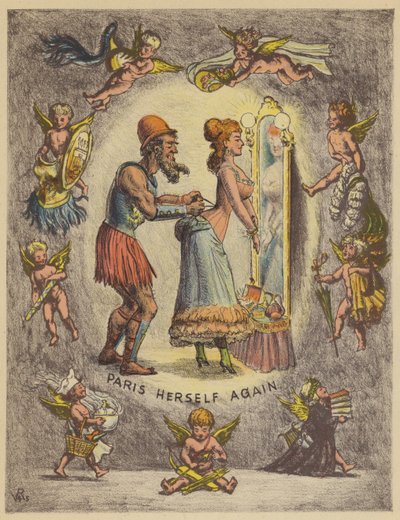 Frontispiece for Paris Herself Again by English School