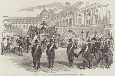 Funeral Procession of Marshal Exelmans to the Church of the Invalides, at Paris by English School