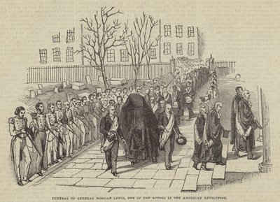 Funeral of General Morgan Lewis, one of the Actors in the American Revolution by English School