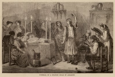 Funeral of a Spanish Child in Arragon by English School