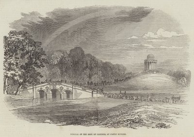 Funeral of the Earl of Carlisle, at Castle Howard by English School