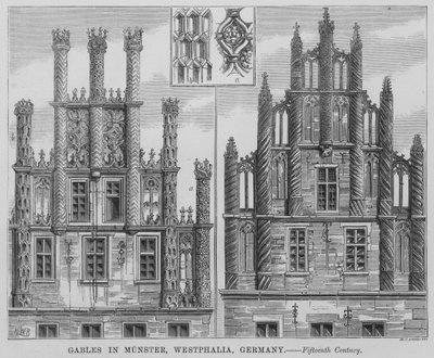 Gables in Münster, Westphalia, Germany by English School