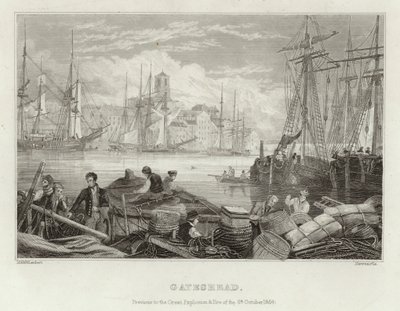 Gateshead before the Great Explosion and Fire of 6 October 1854 by English School