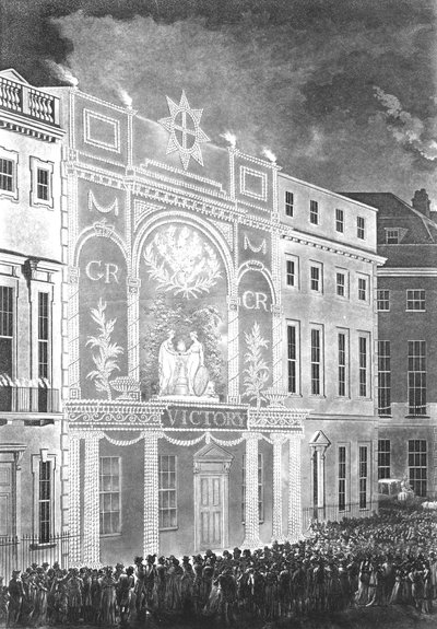 Gathering in Portman Square to Watch an Illumination for the Peace Between Britain and France, 1806 by English School