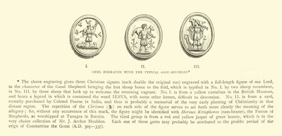 Gems engraved with the typical Good Shepherd by English School
