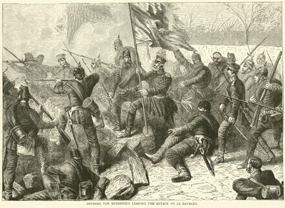 General Von Budretzky Leading the Attack on Le Bourget, October 1870 by English School