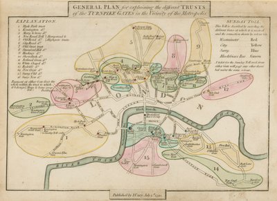 General Plan for Explaining the Different Trusts of the Turnpike Gates by English School