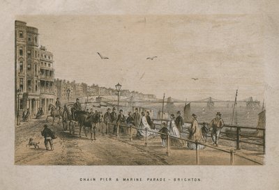General View of the Chain Pier and Marine Parade in Brighton by English School