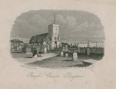 General View of the Parish Church in Brighton by English School
