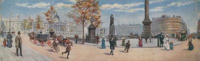 General View of the South-East Corner of Trafalgar Square by English School