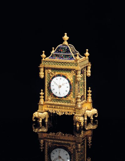 George III Musical and Quarter Chiming Small Table Clock, Howlett & Horne, London by English School