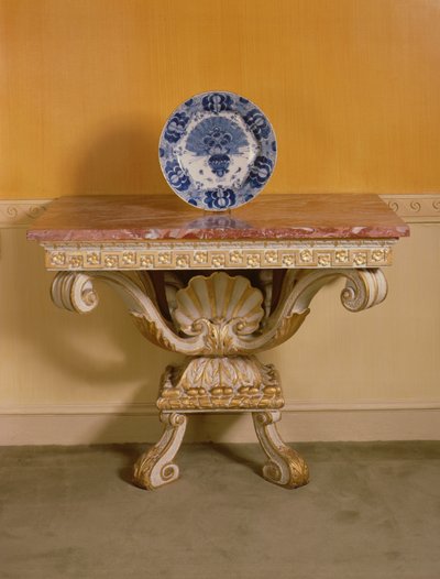 George II console table with marble top, Palladian style, c.1750 by English School