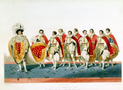 George IV in Coronation Robes Wearing a Cap of Estate, engraved by E. Scrivenor, from a plate by Sir George Naylor by English School