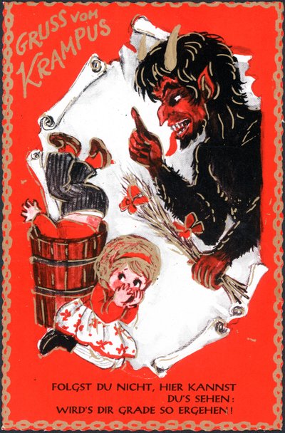 German Christmas card by English School