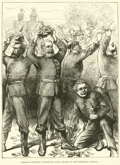 Germans Crowning Themselves with Laurel in the Tuileries Gardens, March 1871 by English School