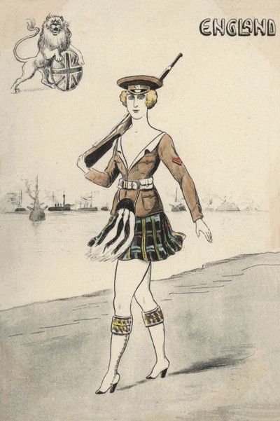 Girl in Scottish Uniform by English School