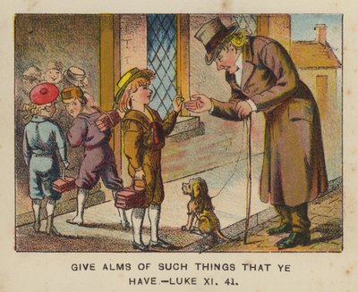 Give alms of such things that ye have, Luke XI 41 by English School
