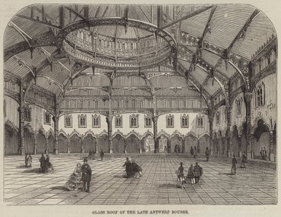 Glass Roof of the late Antwerp Bourse by English School