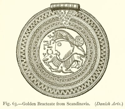 Golden Bracteate from Scandinavia by English School