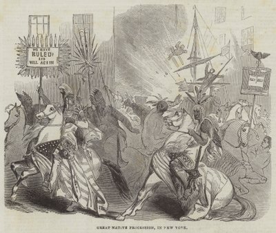 Great Native Procession, in New York by English School