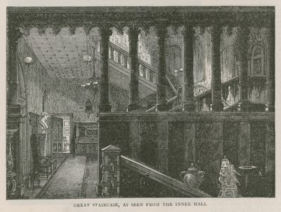 Great Staircase as Seen from the Inner Hall, Holland House by English School