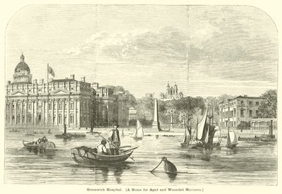 Greenwich Hospital, a Home for Aged and Wounded Mariners by English School
