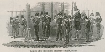 Greenwich Royal Hospital Schools; Taking and Recording Sextant Observations by English School