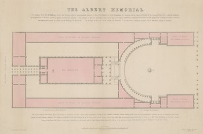 Ground Plan of the Albert Memorial, as Proposed at Burlington House by English School