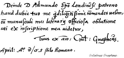 Gulielmus Grapheus by English School
