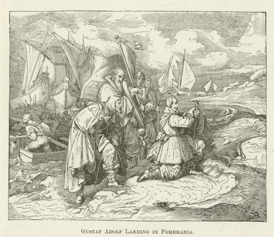 Gustaf Adolf Landing in Pomerania by English School
