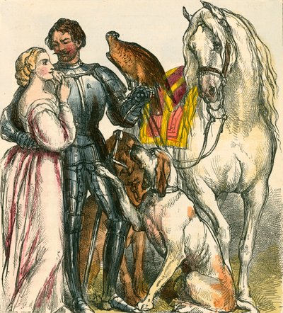 Guy Showing His Prizes to the Fair Felice by English School