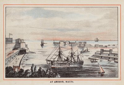 HM Indian Troop-Ship: At Anchor, Malta by English School