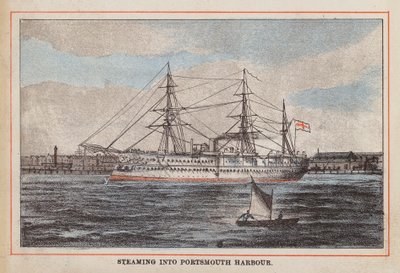 HM Indian Troop-Ship: Steaming into Portsmouth Harbour by English School