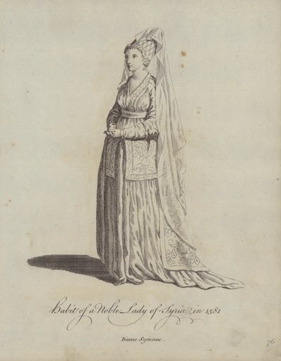 Habit of a Noble Lady of Syria in 1581 by English School
