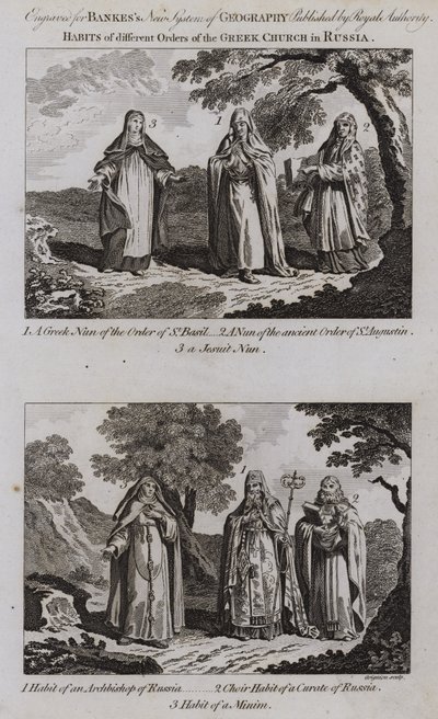 Habits of Different Orders of the Greek Church in Russia by English School