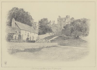 Haddon Hall, Stables and Principal Entrance by English School