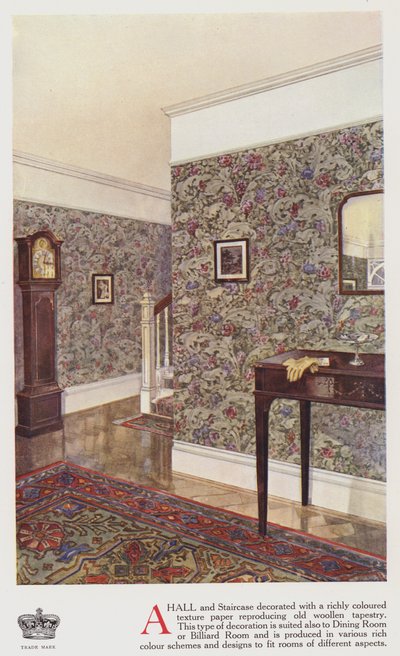 Hall and Staircase by English School