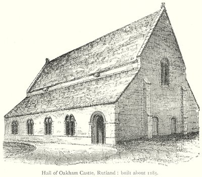 Hall of Oakham Castle, Rutland: Built about 1185 by English School