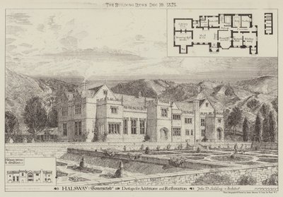 Halsway, Somersetshire, Design for Additions and Restoration by English School