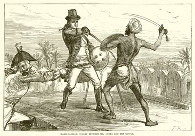 Hand to Hand Combat Between Mr. Shore and the Goojur by English School