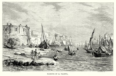 Harbour of La Valetta by English School